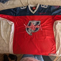 Ruff Ryders Denim Game Shirt Jersey Red Navy 