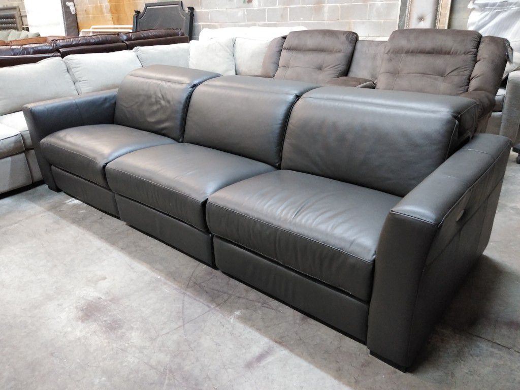 Carmine 3pc Italian leather sectional sofa