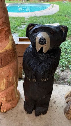 Standing black bear