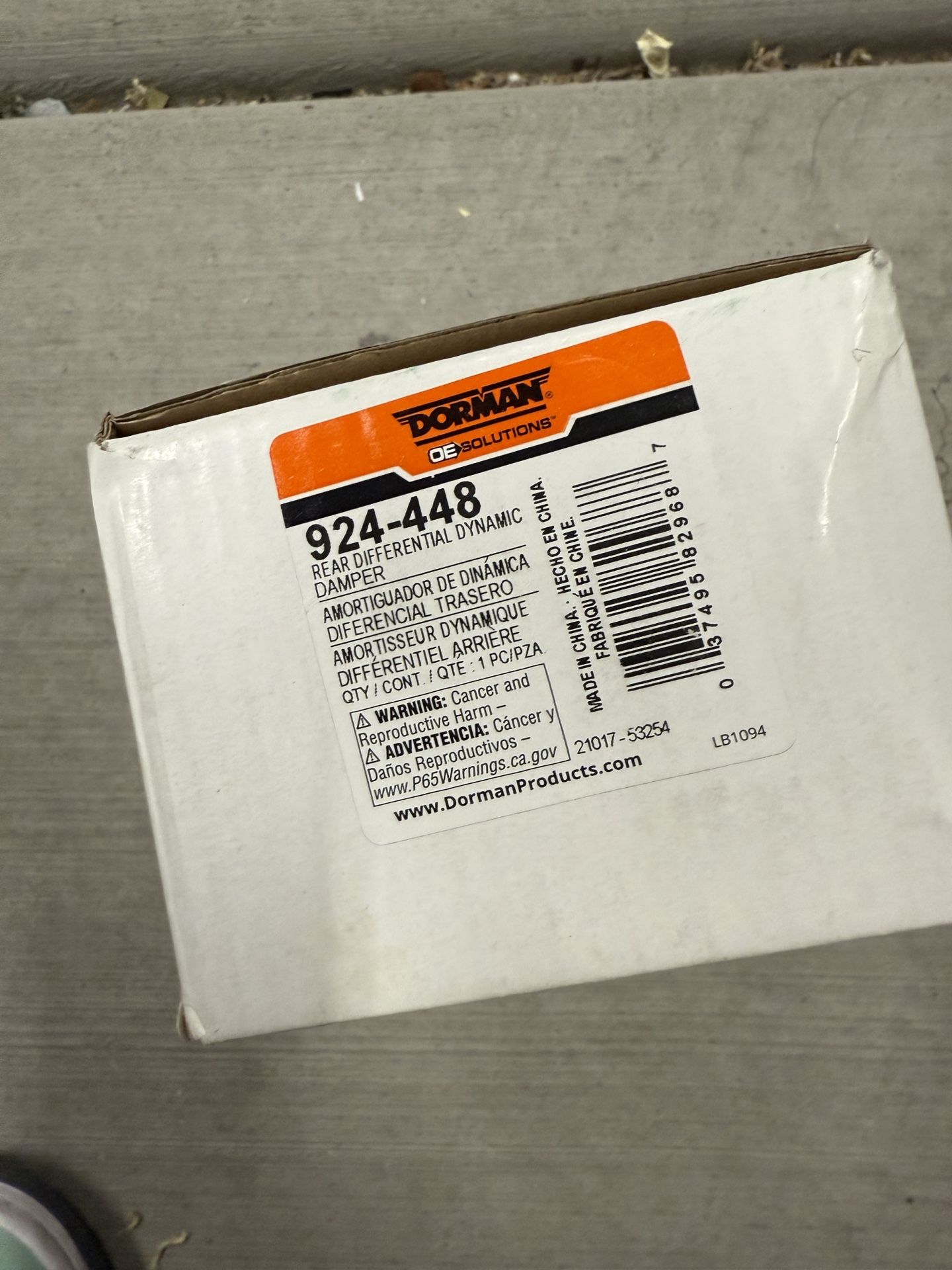 DORMAN 924-448 Differential Dynamic Dampener For 97-01 Honda CR-V