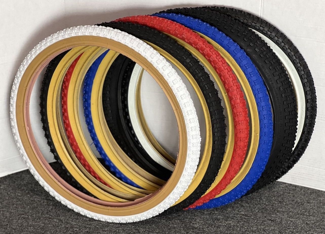 20 x 1.75 Red, Black,Blue Gum, All Black, and Black white wall Duro Bmx Tire