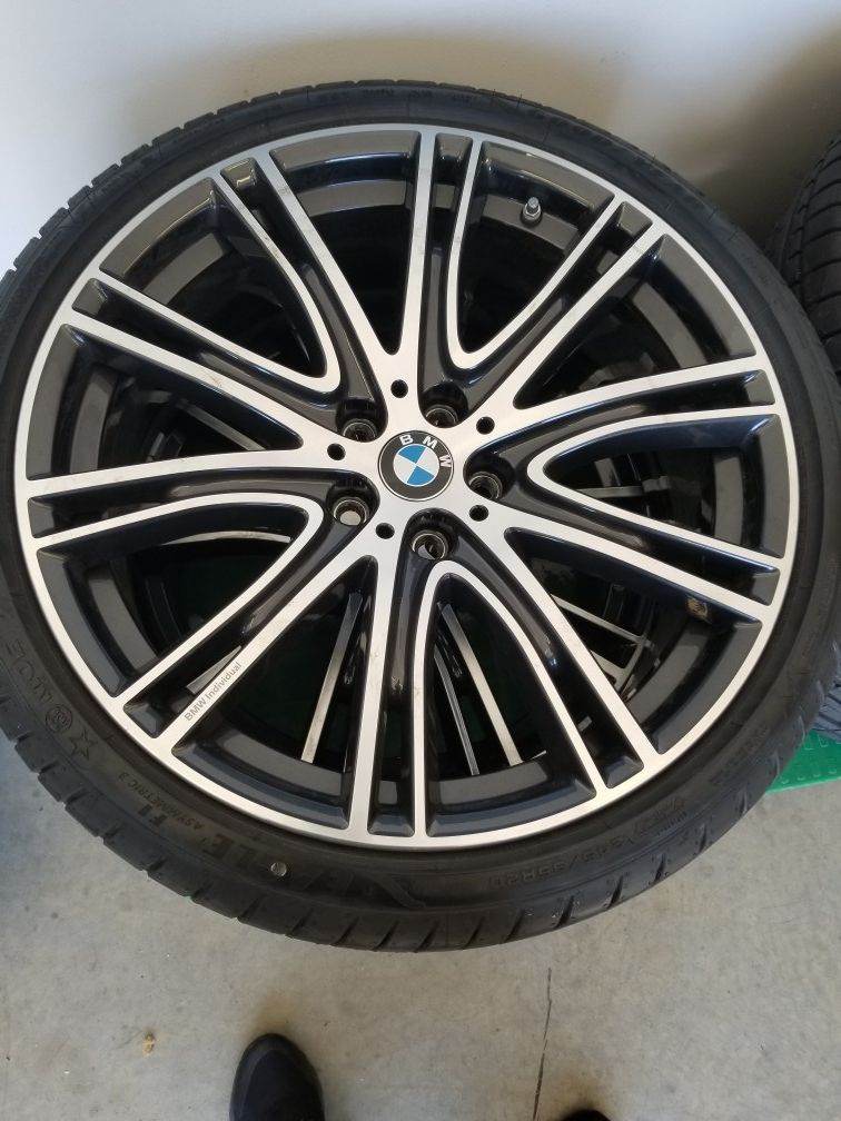 5/7 series oem Bmw rims and tires 759i