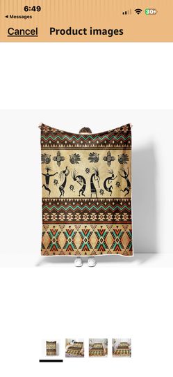 Southwestern Throw Blanket, Aztec Throw Blankets, Southwest Native America Throw Blanket, Western Ethnic Tribal Vintage Flannel Blanket, Boho Geometri