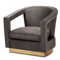 Luxe and Glam Grey Armchair