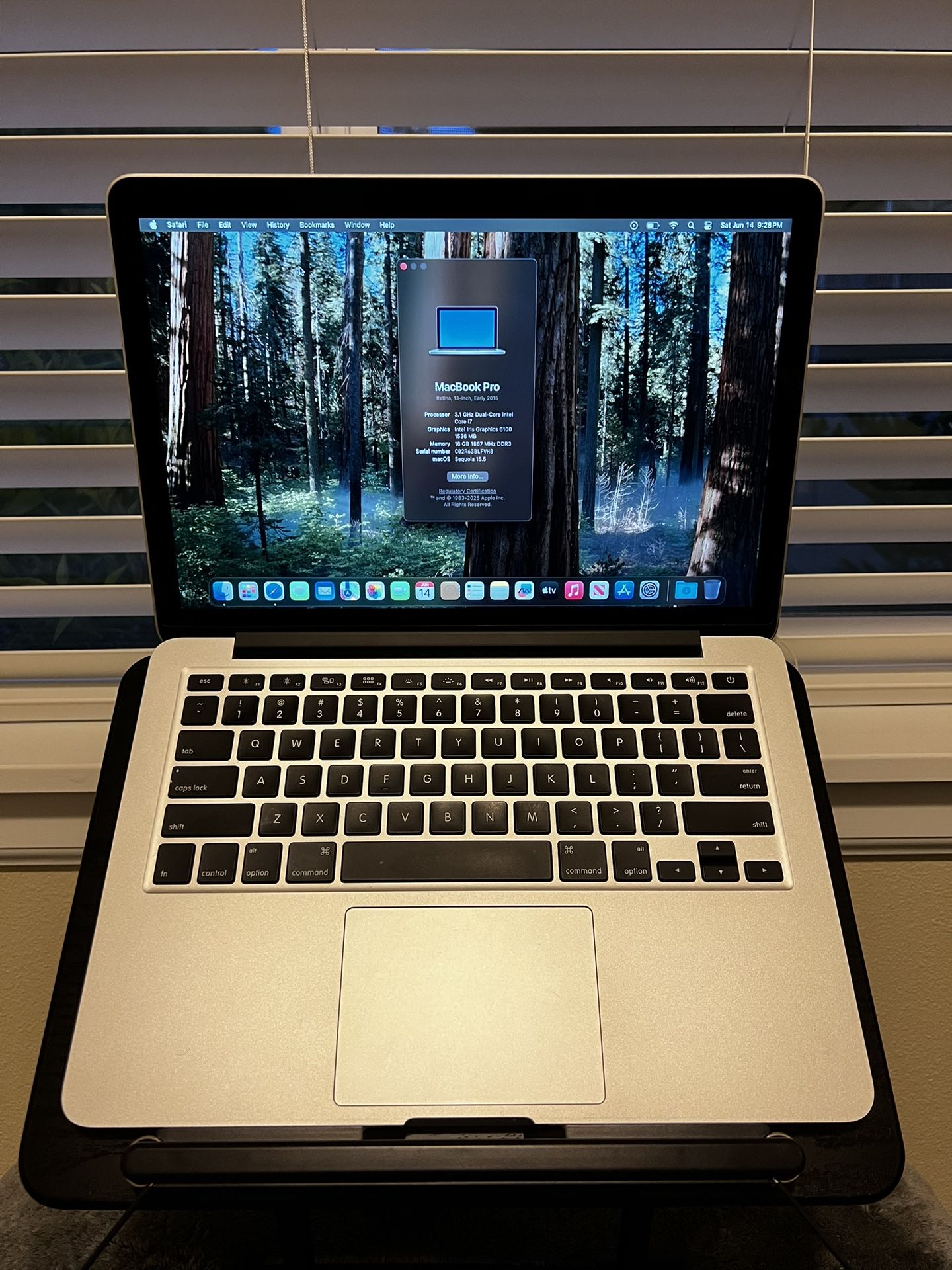 Apple MacBook Pro A1502 13” NEW BATTERY 3.1GHz i7, 16GB RAM, 512GB SSD, macOS 15.5 Sequoia