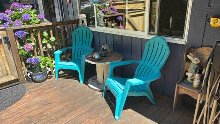 Turquoise Adirondack chairs - 2