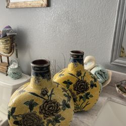 Floral Yellow Formalities Pottery By Baum Bros 