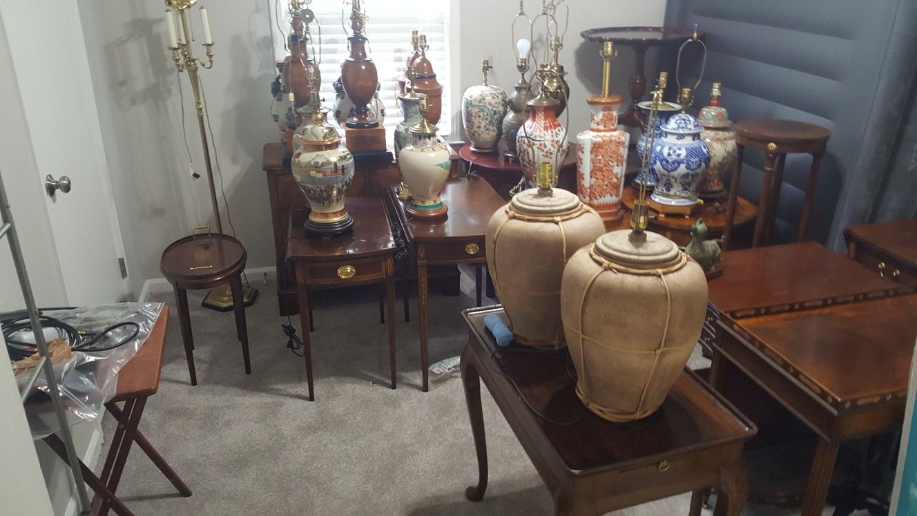 Some historical and antique furniture and lamps picture