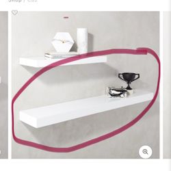 CB2 New In Box White 48” Shelf