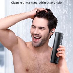 Ear Wax Removal- Water Powered Ear Cleaner with 6 Reusable Replacement Tips & Clear LED Display with 3 Pressure Modes, Electric Ear Cleaning Kit Water