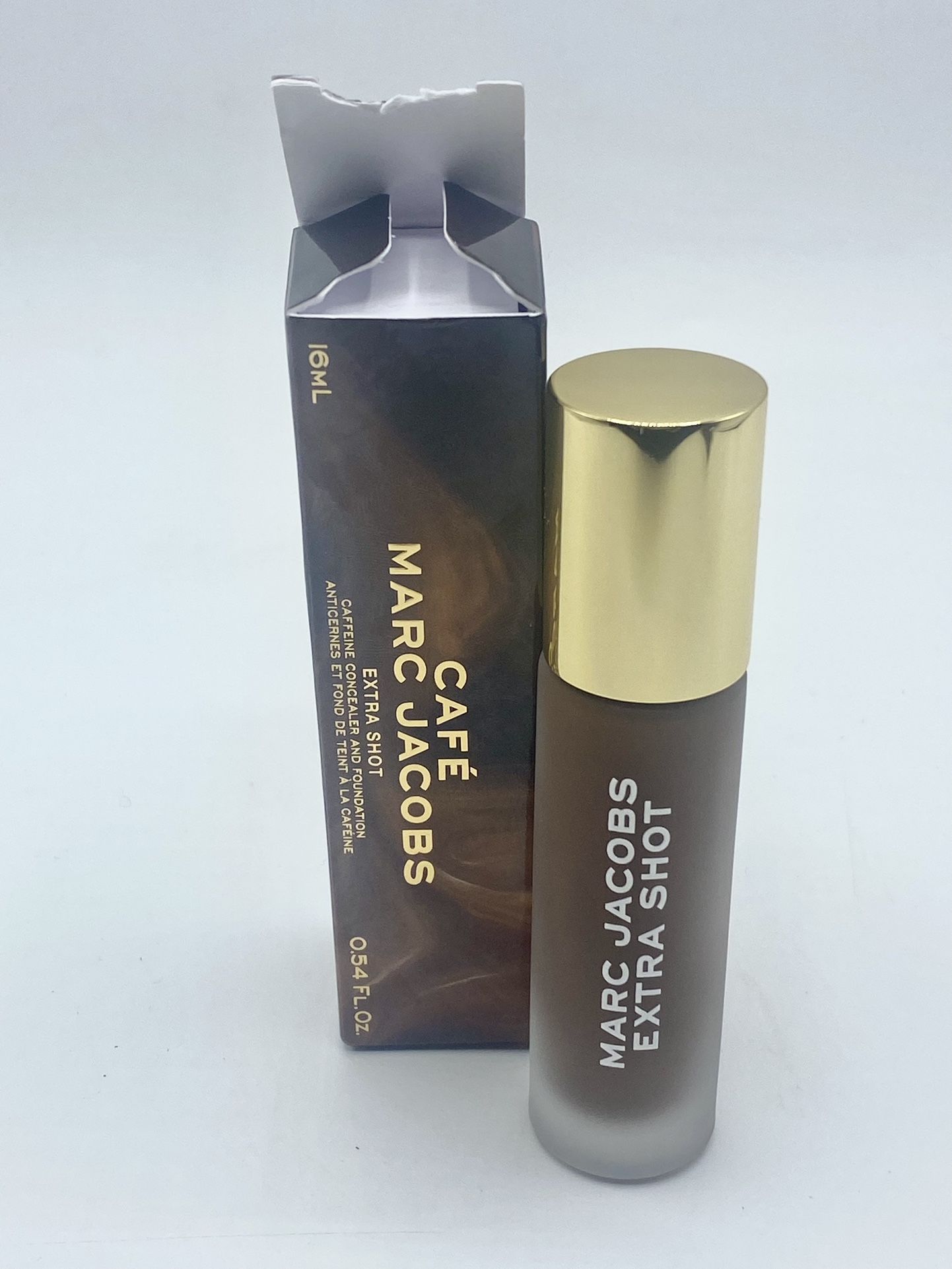 Marc Jacobs Cafe Extra Shot Caffeine Concealer & Foundation Deep 490 Damaged Box