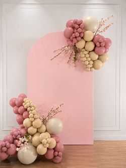 Pink blossom balloon decor