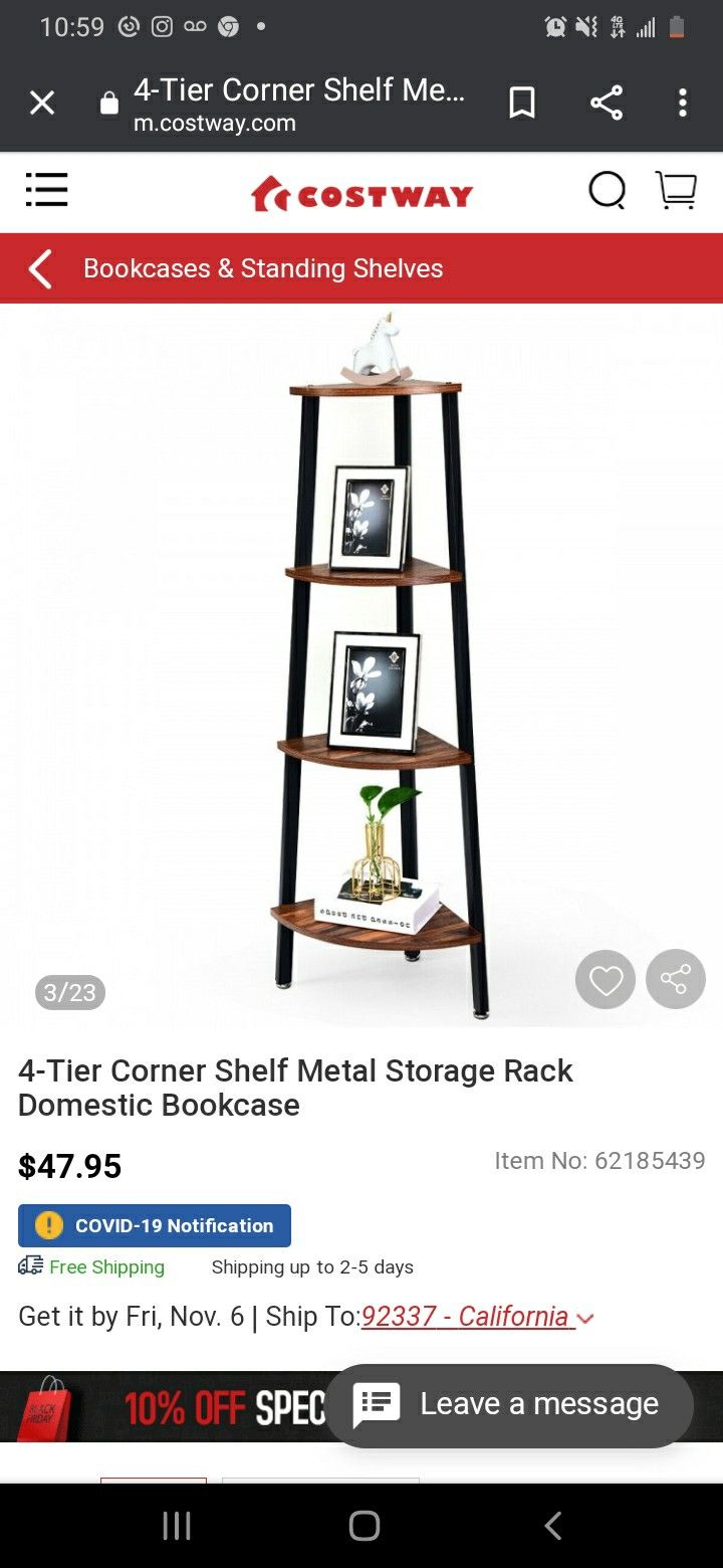 New 4 Tier Corner Shelf