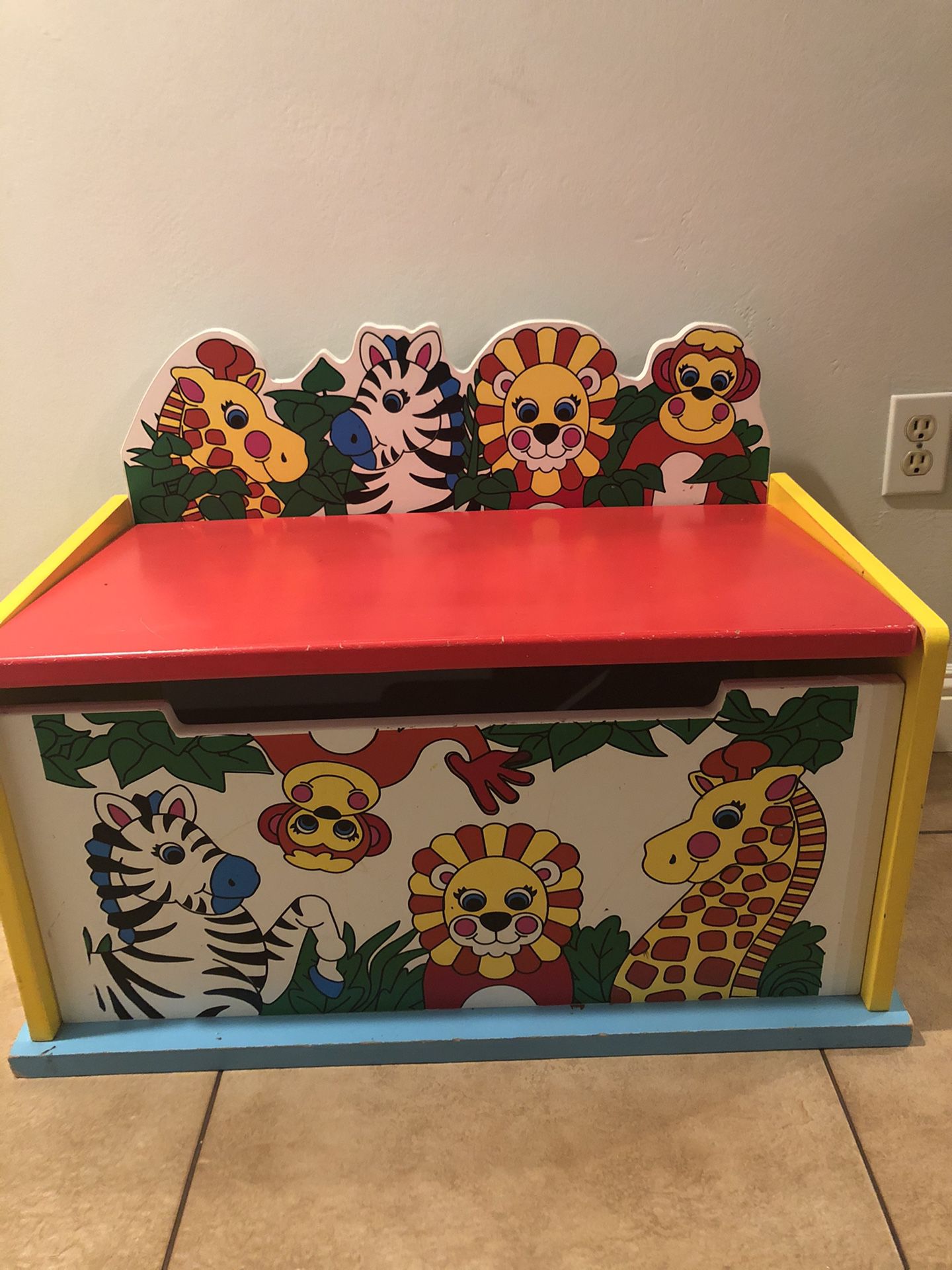 Kids toys storage box animal print