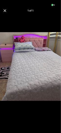 Led full size bed frame brand new