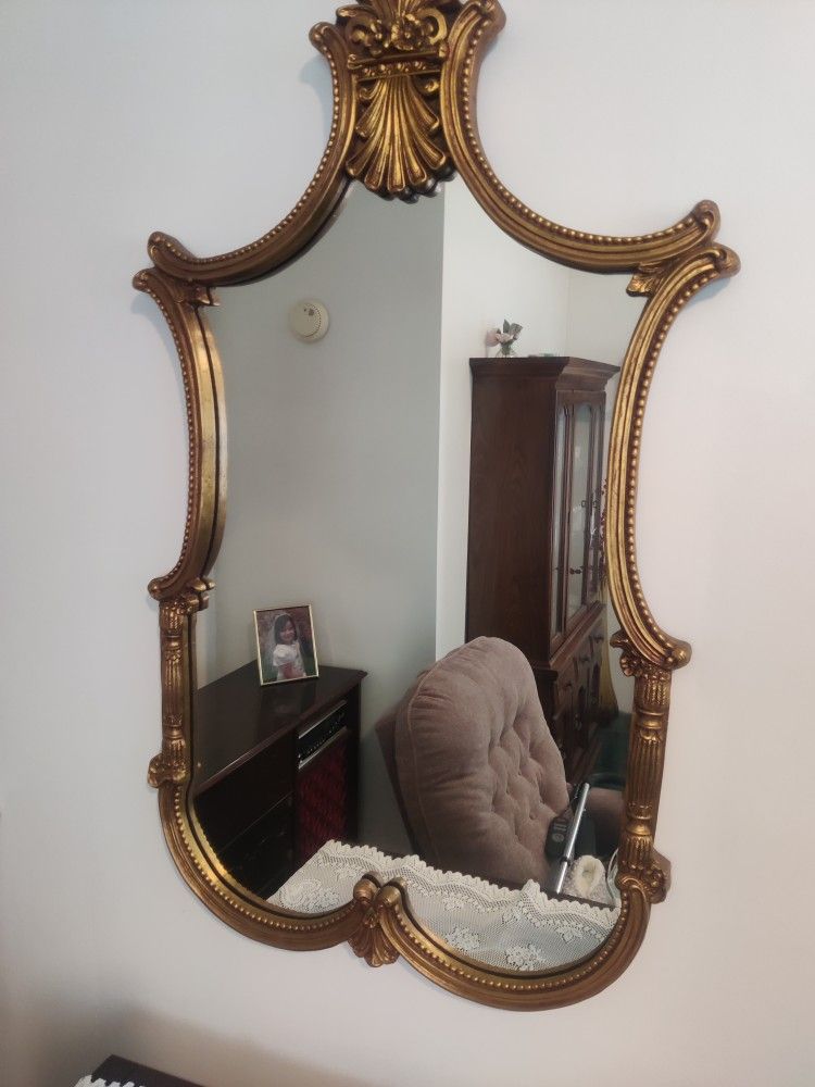 Large Gold Mirror