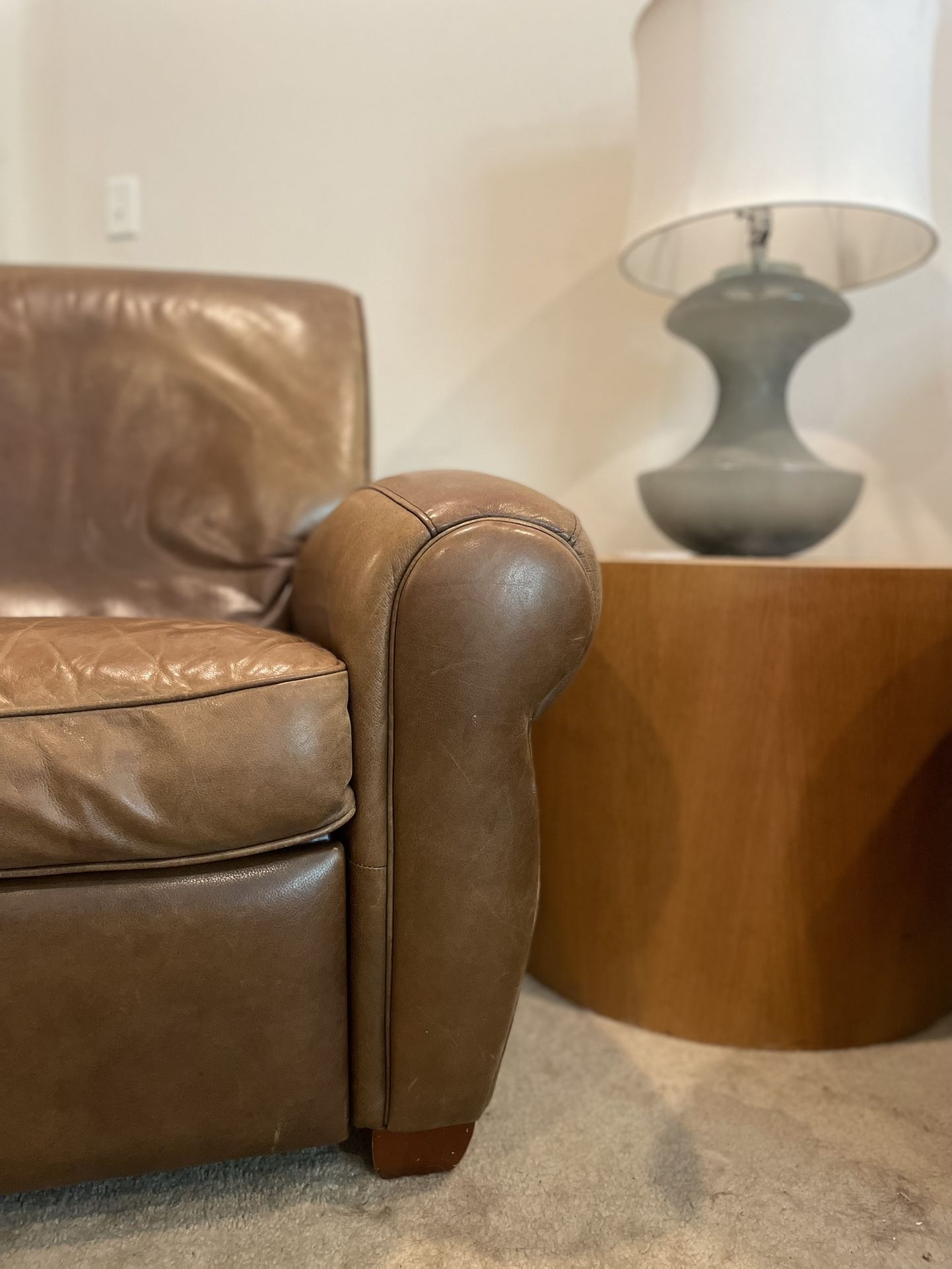 Potter Barn Manhattan Leather Recliner 