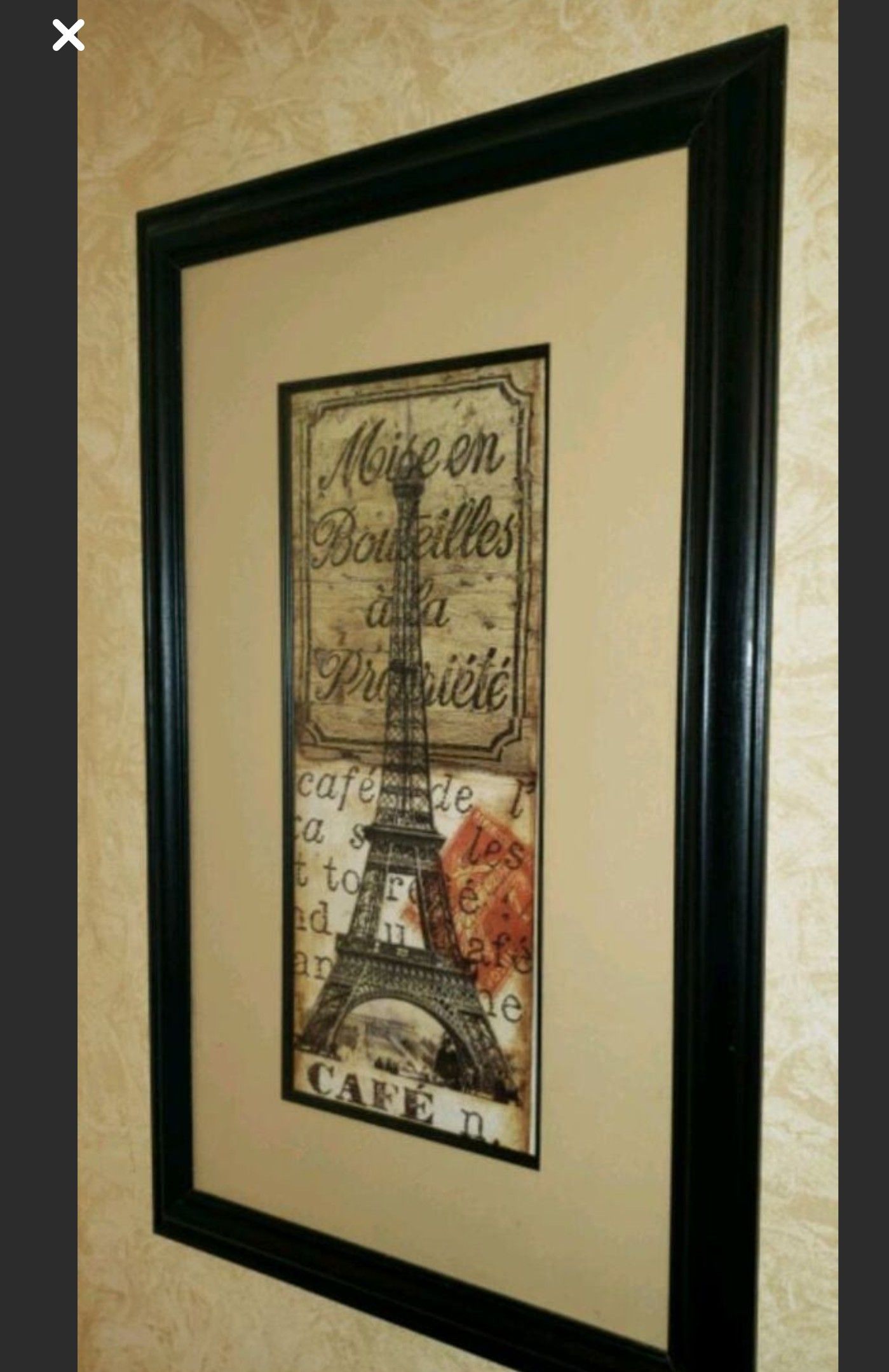 Framed Eiffel Tower print