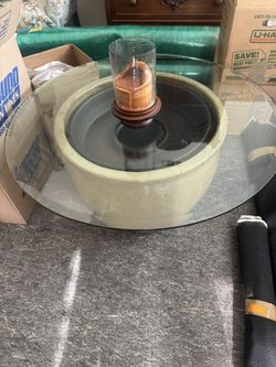 Pot Based Glass Table