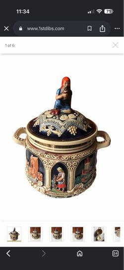 Vintage German man by Marzi & Remy Pottery-Jar in the 1960