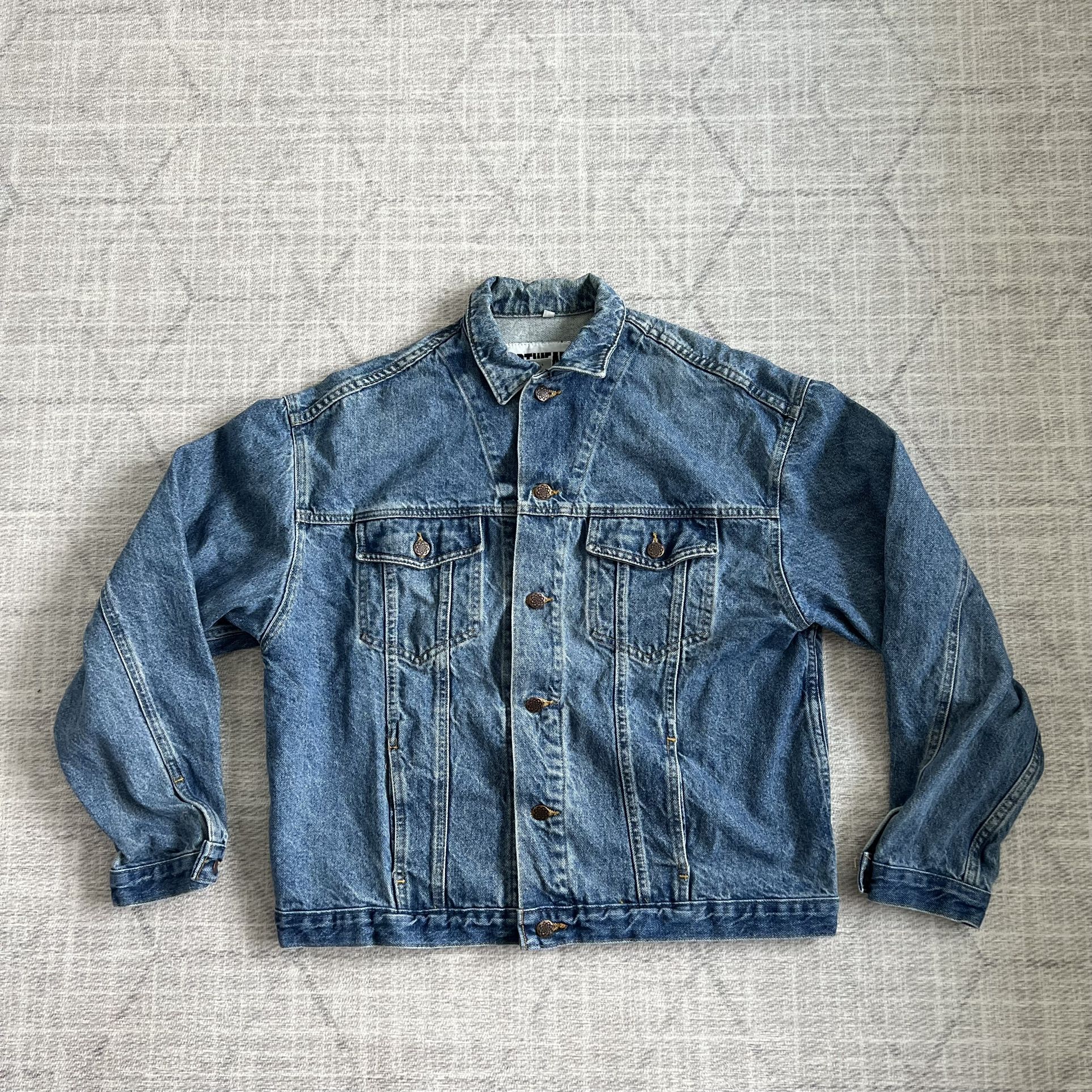 Vintage 1990s Artwear Collection Men’s Blue Denim Button Up Jean Jacket