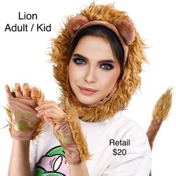 Lion Costume Set Kid or Adult / Disfraz de Leon Adulto o Niños