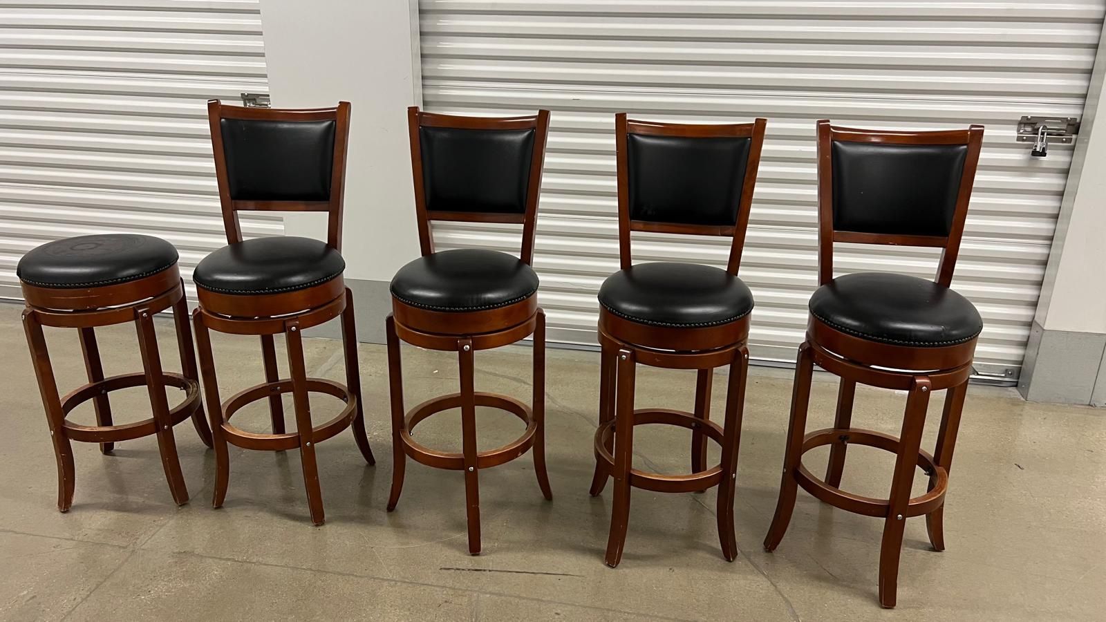 Swivel Leather Barstool All 5 For $400