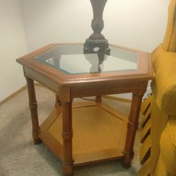 Octagon Shaped End Table