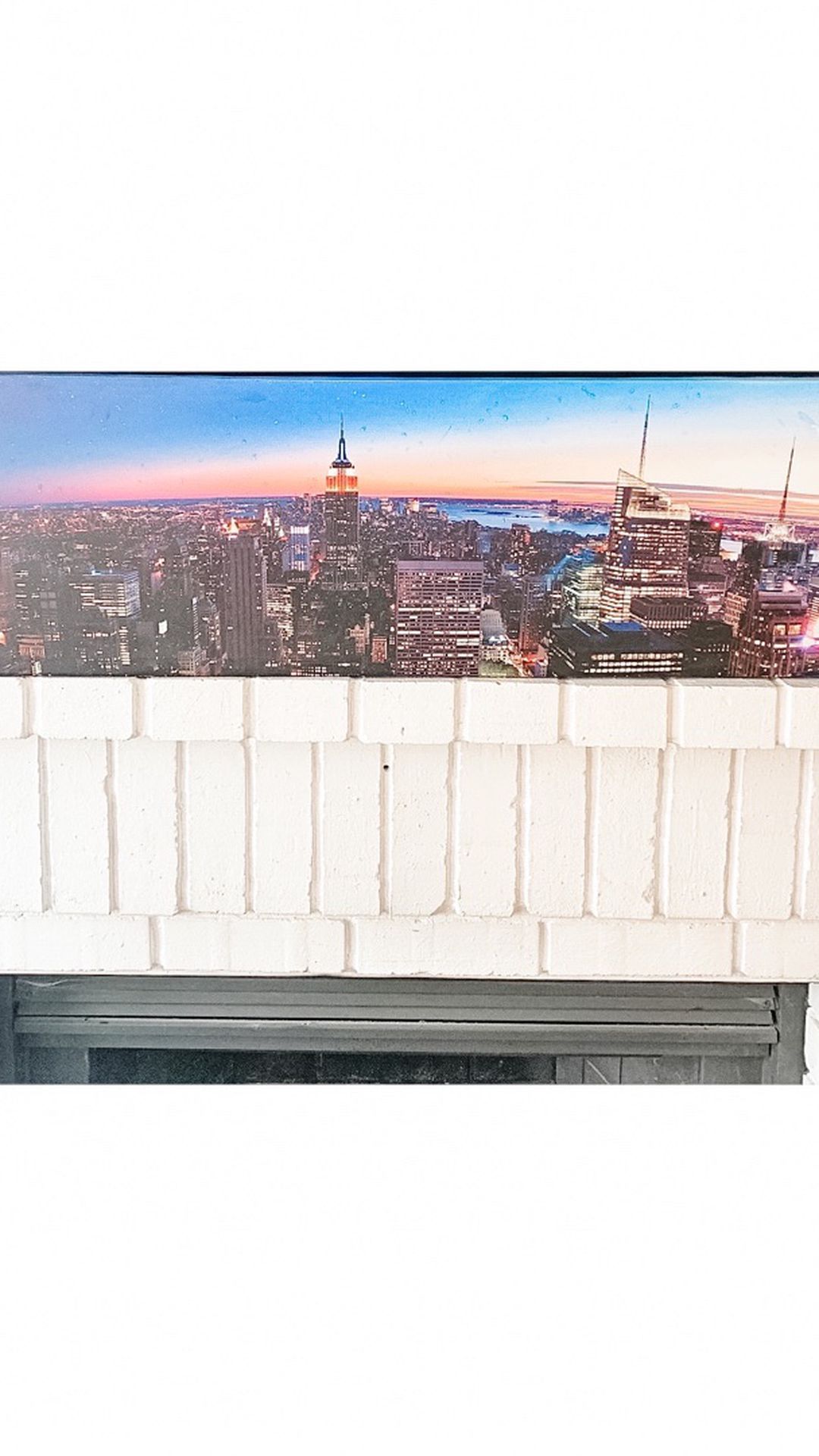 NYC Sunset Panoramic Canvas Print