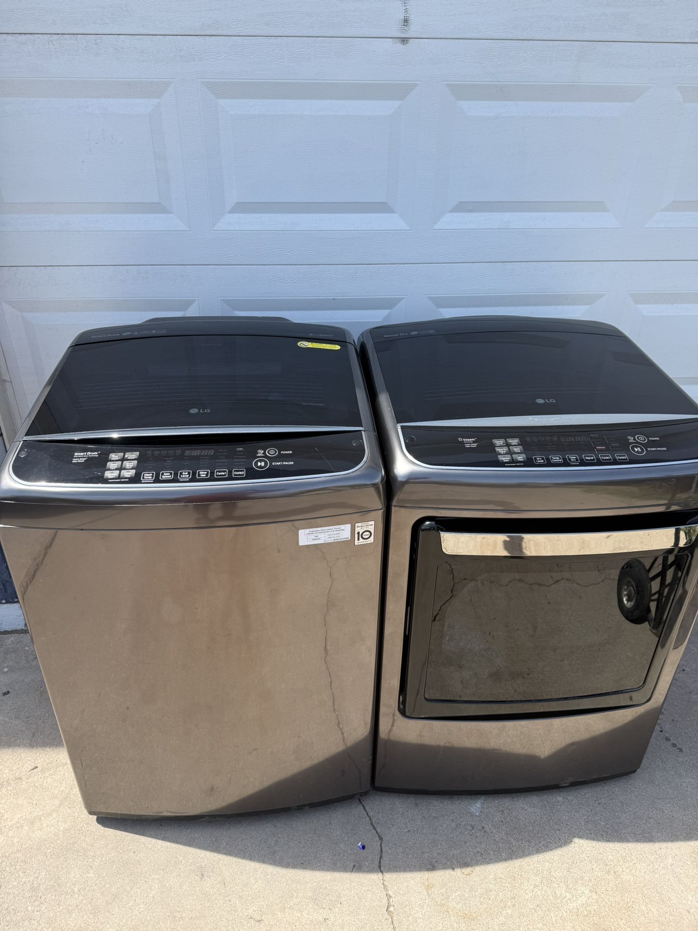 LG washer and dryer
