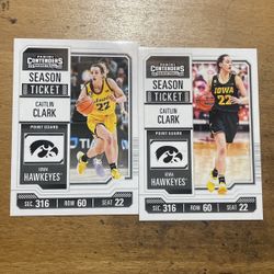 2024 CAITLIN CLARK LOT OF 2 CONTENDERS CARDS