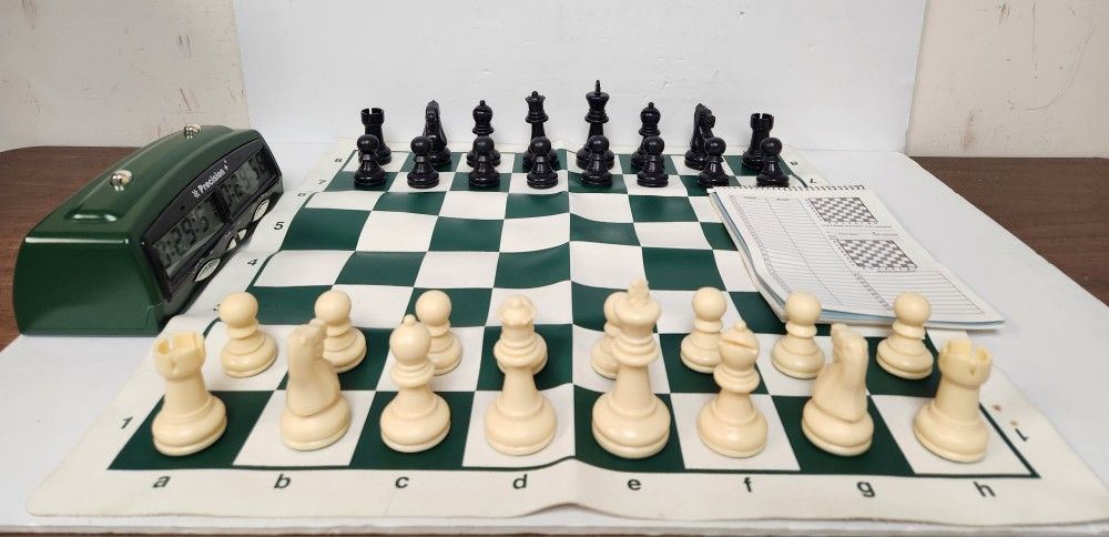 Tournament Chess Set with Digital Chess Clock Timer