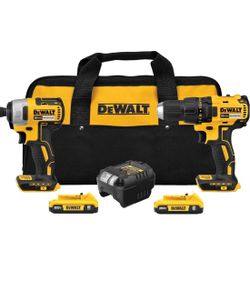 DEWALT 20V MAX Drill and Impact Driver (DCK277D2) Includes 2 Batteries, Charger and Bag