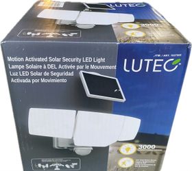 LUTEC Motion 3000 Lumens Outdoor Activated Solar Security LED Light