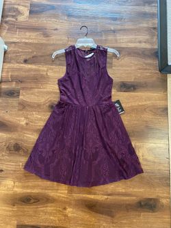 Express Purple Lace Skater Dress