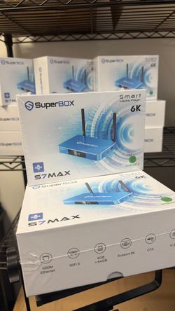 SuperBox S7 Max Android TV Streaming Box Watch NBA MLB UFC Boxing Movies Shows 4K