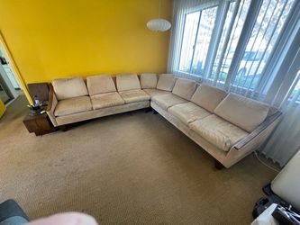 Mid Century Modern Two Piece Sectional Couch