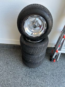 Golf cart tires and wheels
