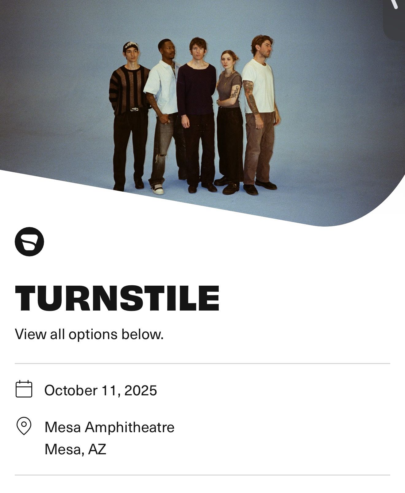 2x Turnstile Concert Tickets (Mesa, Arizona) 