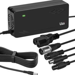 Uzi 54.6V 2A Charger (with Multiple Output Heads) for Fast and Safe Charging of Your 48V Li-ion Battery-Compatible with Ebike/Electric Scooter (Built-