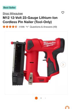 Shop Milwaukee M12 12-Volt 23-Gauge Lithium-Ion Cordless Pin Nailer (Tool-Only)