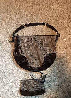 Authentic Coach bag and matching wristlet wallet