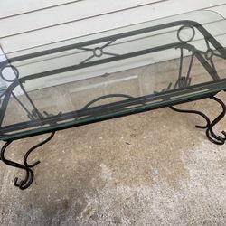 Glass Coffee Table Plus Side Table 