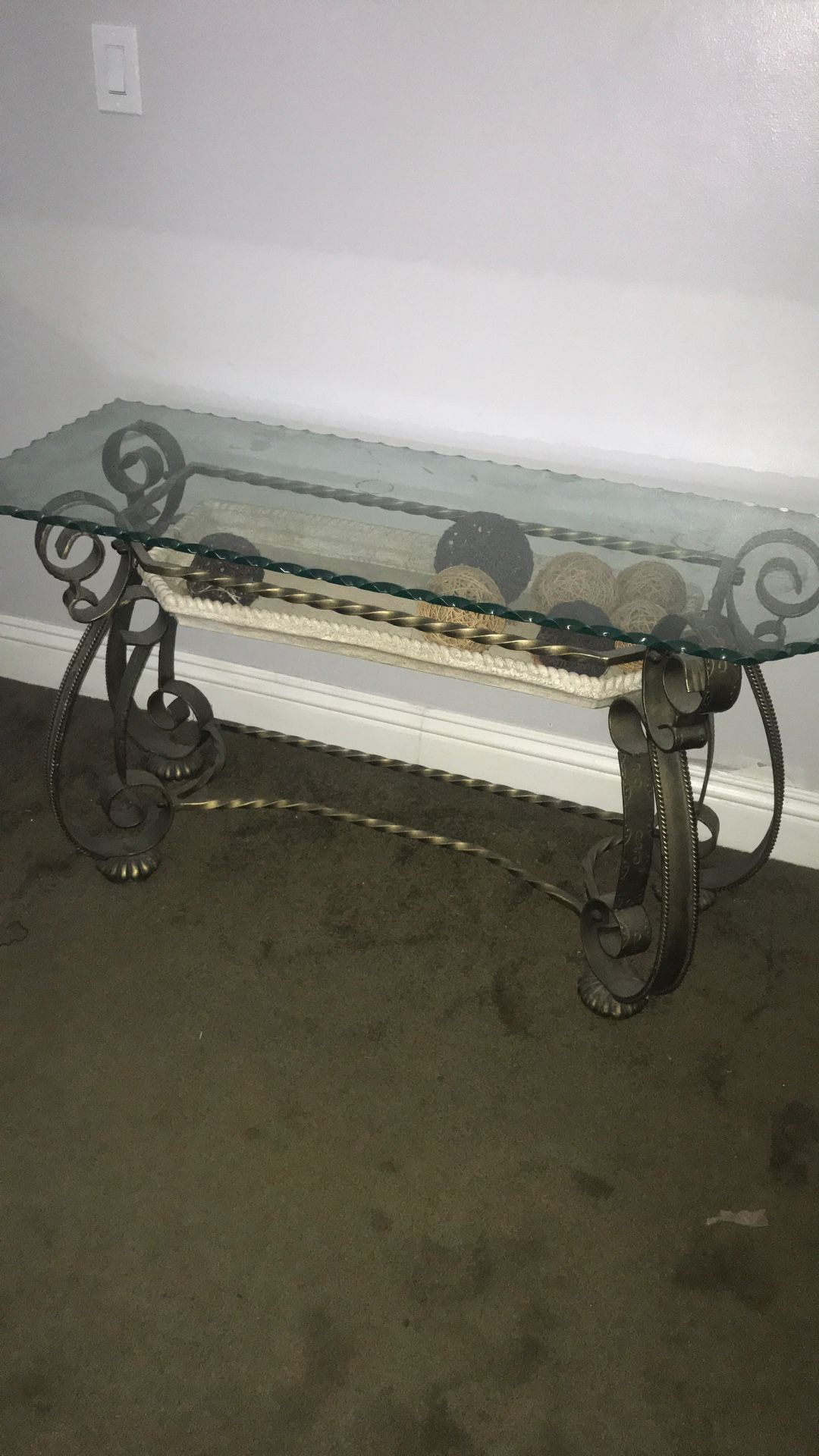Metal And Glass Table