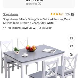 CUTE DINING ROOM TABLE & CHAIR SET