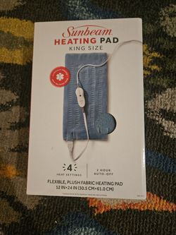 Sunbeam King Size Heating Pad – 4 Heat Settings – NEW