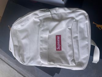 Supreme canvas backpack white