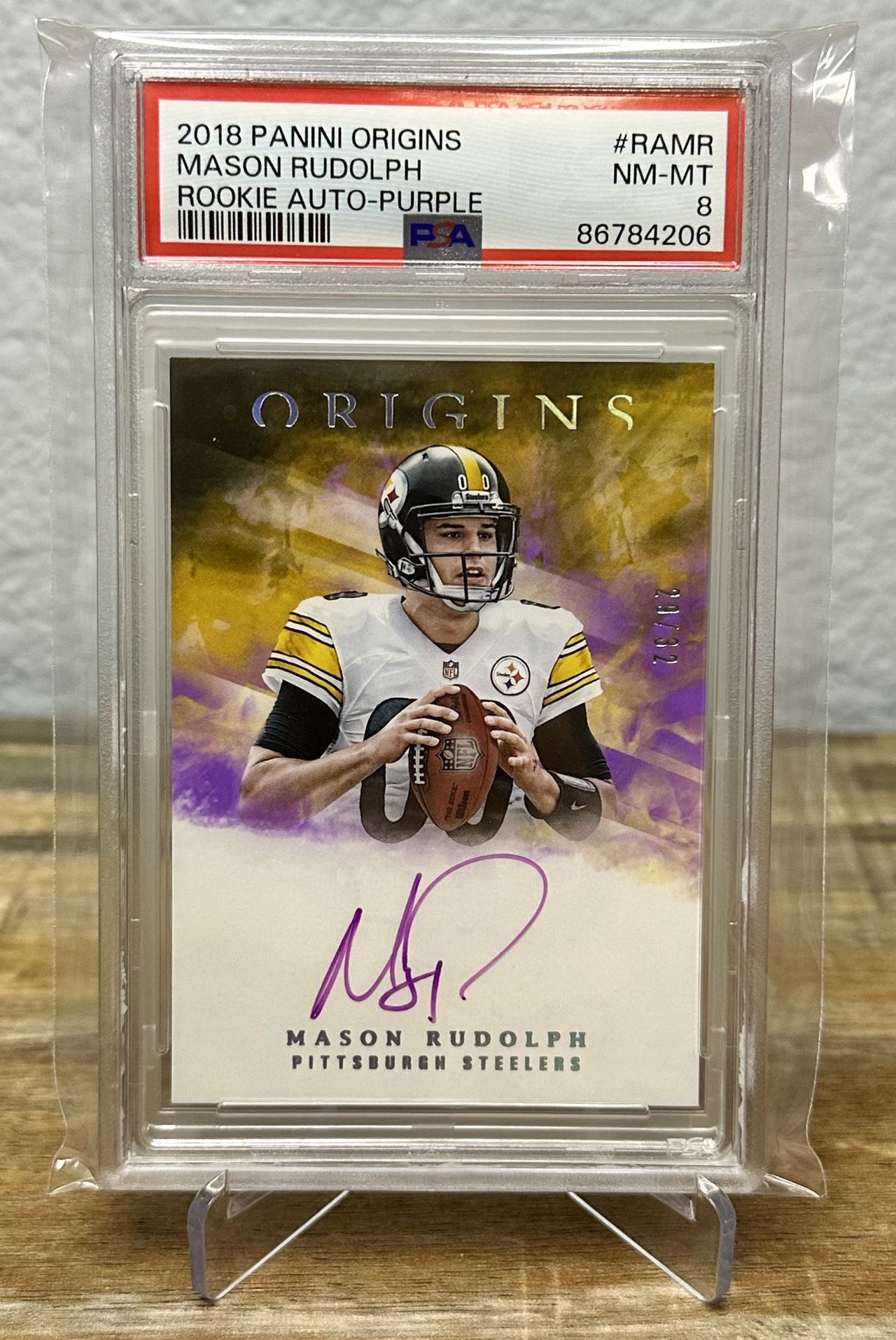 2018 Panini Mason Rudolph FOTL Origins On Card Auto #/32 PSA 8 (POP 1 None Higher)