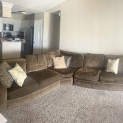 Beautiful Brown L Couch 