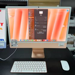 iMac 24 inch 2024 M4 Chip 16GB RAM 256GB SSD with Apple Keyboard and Mouse with Store Warranty